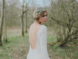 a lovely boho lace A-line wedding dress with a low back and long sleeves will fit any boho wedding