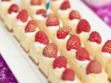 mini cakies with icing and gilded strawberries are adorable and delicious, rock them anytime