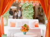a cozy lounge for a summer wedding