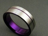 a wedding ring with purple inside is a gorgeous idea to memorize your wedding color scheme