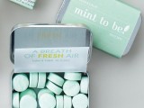 boxes wiht mints can be part of wedding emergency kits or just wedding favors
