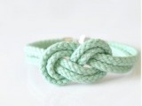 a mint rope knot bracelet can be worn at a seaside or coastal wedding