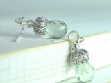 mint and silver earrings with a veyr quirky and creative design look chic and romantic