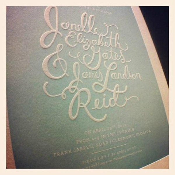 A mint wedding sign with white calligraphy is a chic and romantic piece for a modern mint colored wedding