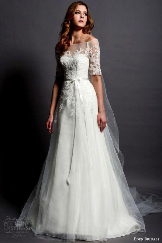 Romantic And Exquisite Sleeve Wedding Dresses