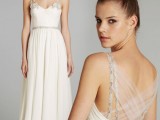 a creative wedding dress back of criss cross tulle and embellished straps will make your wedding dress very special