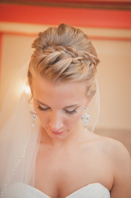 an updo with a braid on top and some locks down is a very elegant and chic option