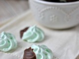mint meringues dipped with chocolate are a simple DIY dessert idea to go for