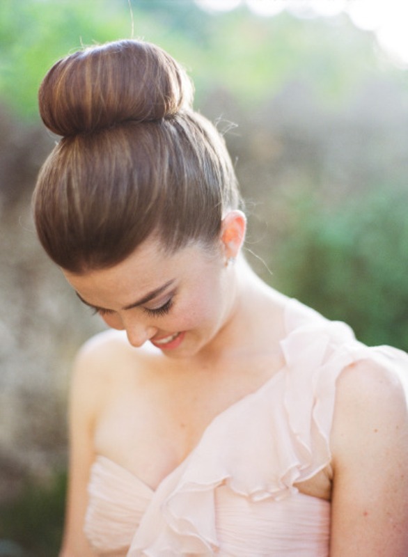 A large top knot is classics that will fit many bridal styles making your look super refined and chic
