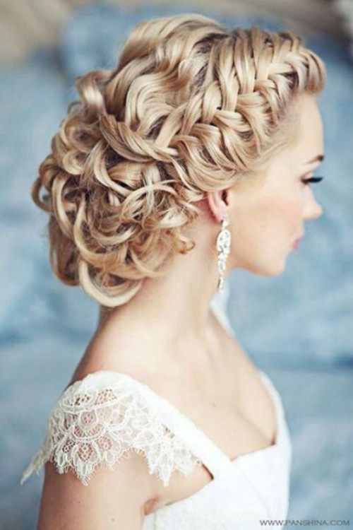 a wavy and braided low updo with braids on both sides is a fabulous idea to go for and it looks fantastic