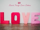Adorable DIY Giant Fringe Love Letters For Your Wedding