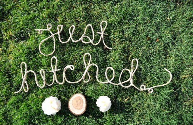 Picture Of Amazing DIY Rope Words For Your Wedding 6