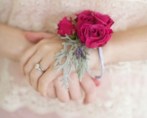 Chic And Tasteful DIY Wrist Corsage With Roses