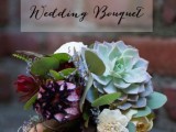 Cute DIY Bohemian Wedding Bouquet3