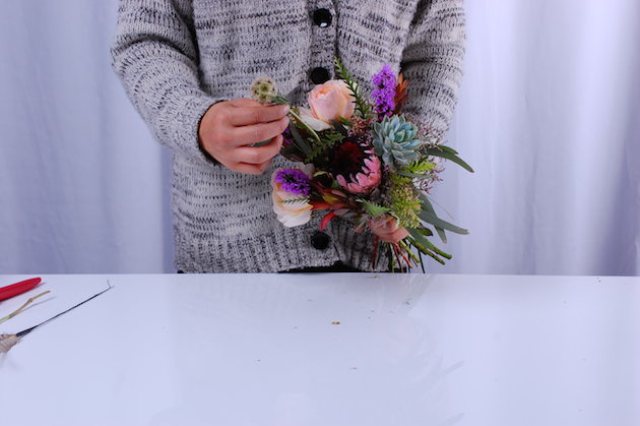 Picture Of Cute DIY Bohemian Wedding Bouquet 7