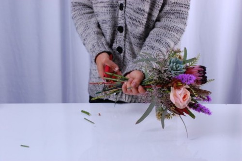 Cute DIY Bohemian Wedding Bouquet