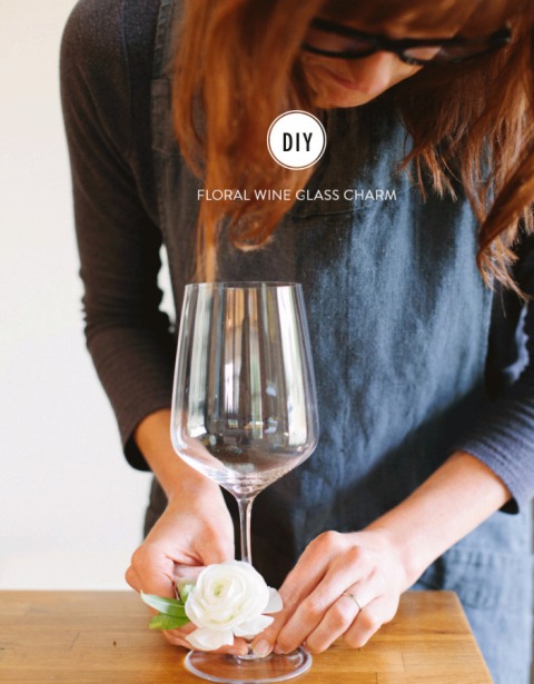 Cute DIY Floral Wine Glass Charm