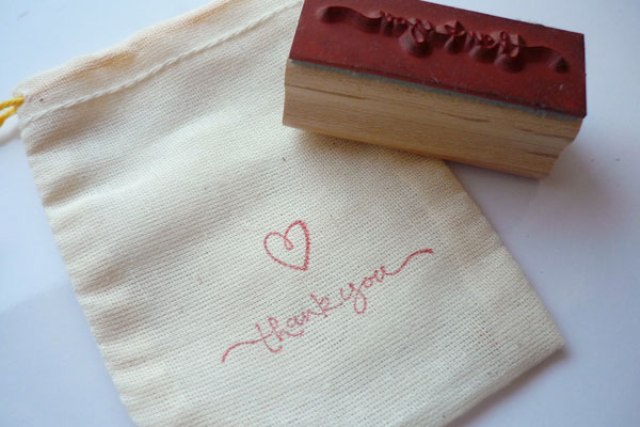 Picture Of Cute DIY Stamped Favor Bags 4