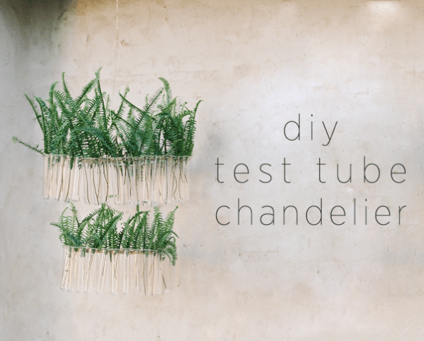 Cute DIY Test Tube Chandelier For Rustic Weddings