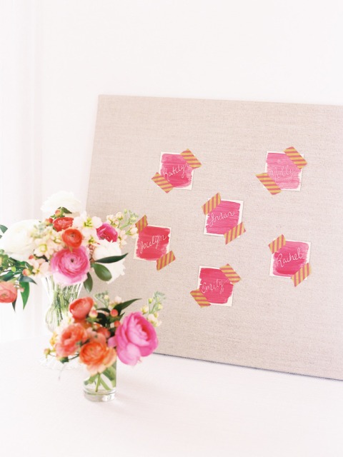 Cute DIY Watercolor Place Cards For Your Bridal Shower