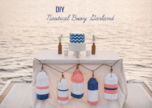 DIY Nautical Buoy Garland For Your Big Day