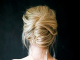 Delightful DIY Messy French Twist Hairstyle For Brides