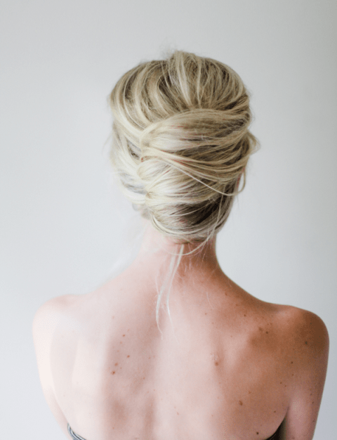 Delightful DIY Messy French Twist Hairstyle For Brides