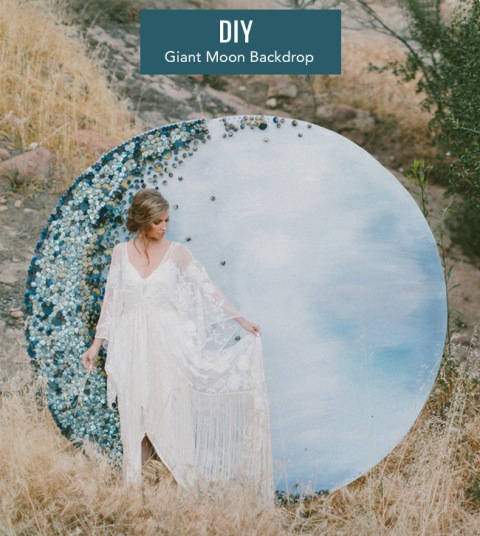 Dreamy DIY Giant Moon Backdrop For Your Wedding