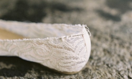 Dreamy DIY Lace Ballet Flats For Brides