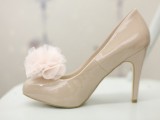 Fairy DIY Bridal Shoes With Chiffon Pom Poms19
