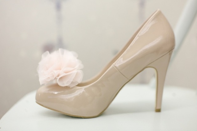 Picture Of Fairy DIY Bridal Shoes With Chiffon Pom Poms 19
