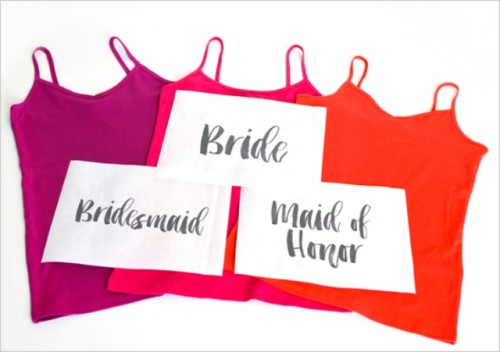 Funny DIY Bleach Shirts For Brides And Bridesmaids