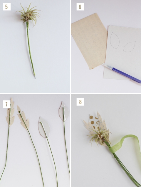 Picture Of Gentle DIY Airplant Boutonniere 4