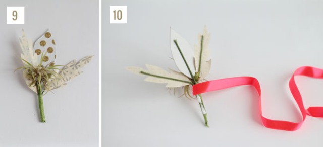 Picture Of Gentle DIY Airplant Boutonniere 5