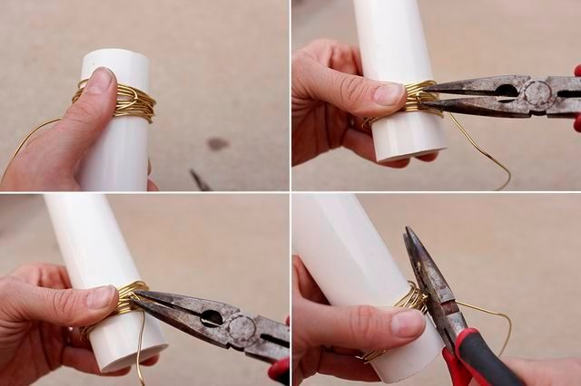 Picture Of Glamorous DIY Gold Wire Napkin Rings For Fall Weddings 6