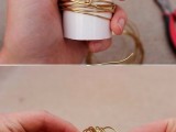 Glamorous DIY Gold Wire Napkin Rings For Fall Weddings7