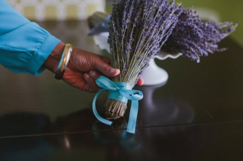 Lovely DIY Fresh Lavender Wedding Bouquet