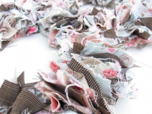 Original DIY Wedding Decor Fabric Scrap Letter
