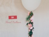Romantic DIY Balloon With Silk Flowers For Weddings