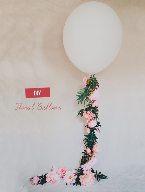 Romantic DIY Balloon With Silk Flowers For Weddings
