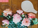 Romantic DIY Balloon With Silk Flowers For Weddings2