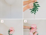 Romantic DIY Balloon With Silk Flowers For Weddings3