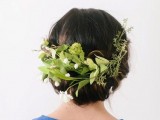 Romantic DIY Bridal Floral Twist Up4