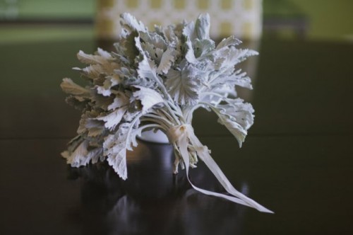 Simple And Original DIY Dusty Miller Wedding Bouquet