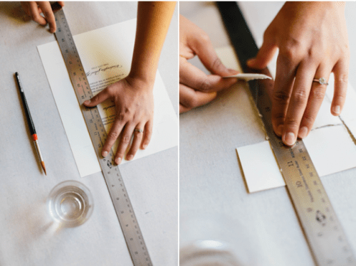 Simple DIY Faux Deckle Edge Paper For Your Wedding Invitations
