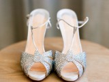 vintage silver embellished T-strap wedding shoes are a perfect solution for a vintage and refined bride or a bride who wants to add a retro touch to the look