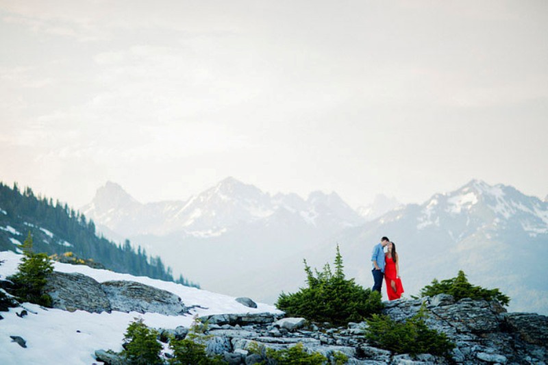 Picture Of adventurous and extremely beautiful engagement shoot in the mountains  1