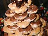a stack of glazed donuts is a lovely alternative to any cake, a wedding or a groom’s one