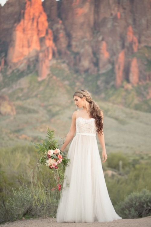 Amazing Marsala Desert Princess Bridal Shoot