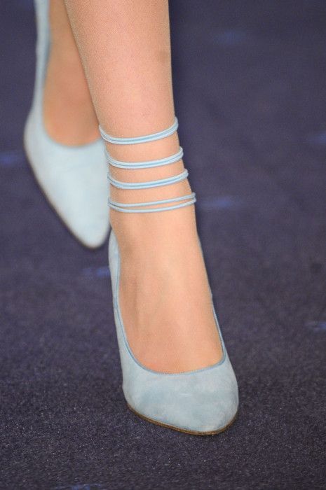 Picture Of light blue wedding shoes 